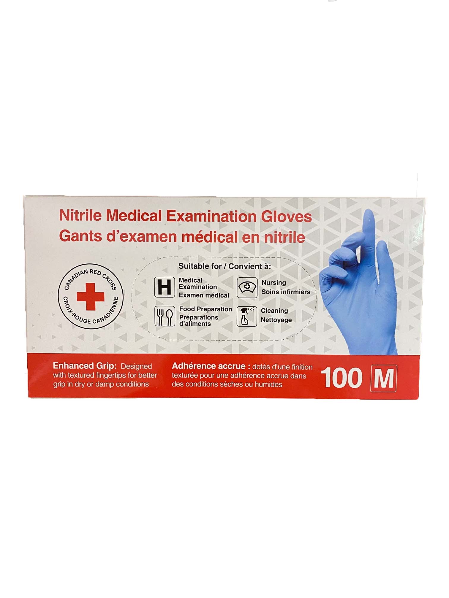MEDIUM NITRILE MEDICAL GLOVES (BOX OF100) Alert First Aid